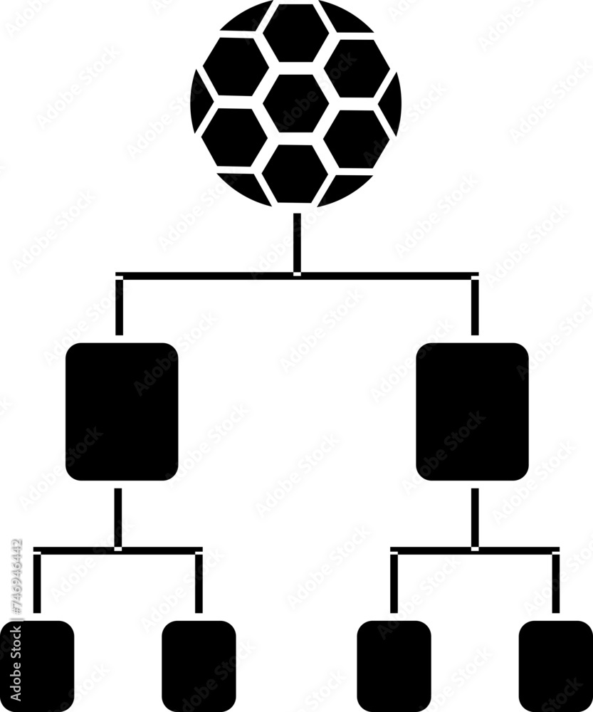 Canvas Prints soccer hierarchy icon for football tournament concept.