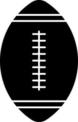 Black and white American football rugbyball icon. 