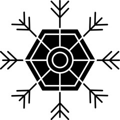 Fototapeta premium Isolated illustration of snowflake icon.