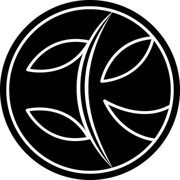 Isolated b&w Eckankar icon in flat style.