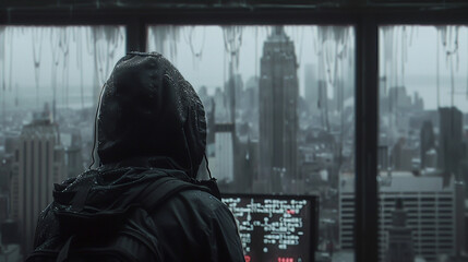 A world where hitmen and cyber criminals collide, extortion data streams intertwine with gritty urban landscapes