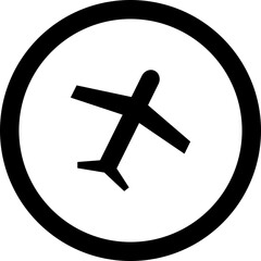 Obraz premium Airplane mode icon or symbol.