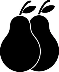 Vector illustration of pear fruit icon.