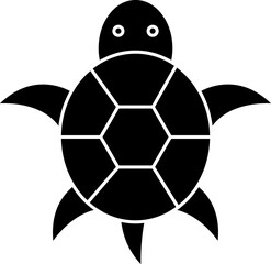 Tortoise icon or symbol in b&w color.