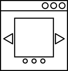 Online gallery icon or symbol in line art.