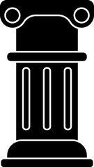 B&W column icon or symbol in flat style.