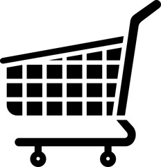 Shopping cart icon in b&w color. © Abdul Qaiyoom
