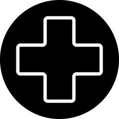 Obraz premium Medical sign or symbol in b&w color.