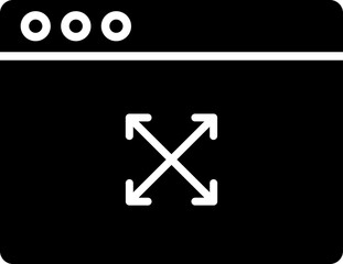 Expand arrow or full screen browser window icon.
