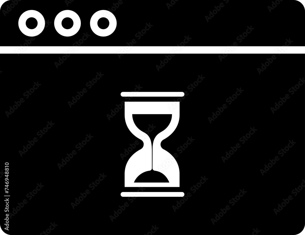 Poster web loading icon in glyph style.
