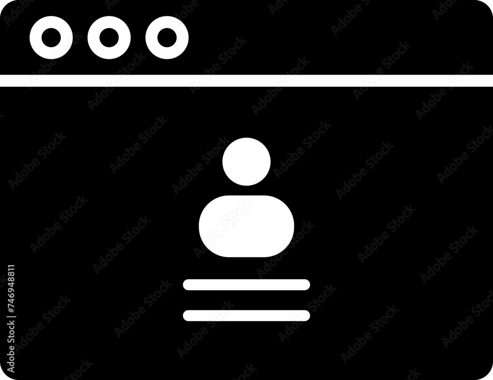 Poster web user icon or symbol.