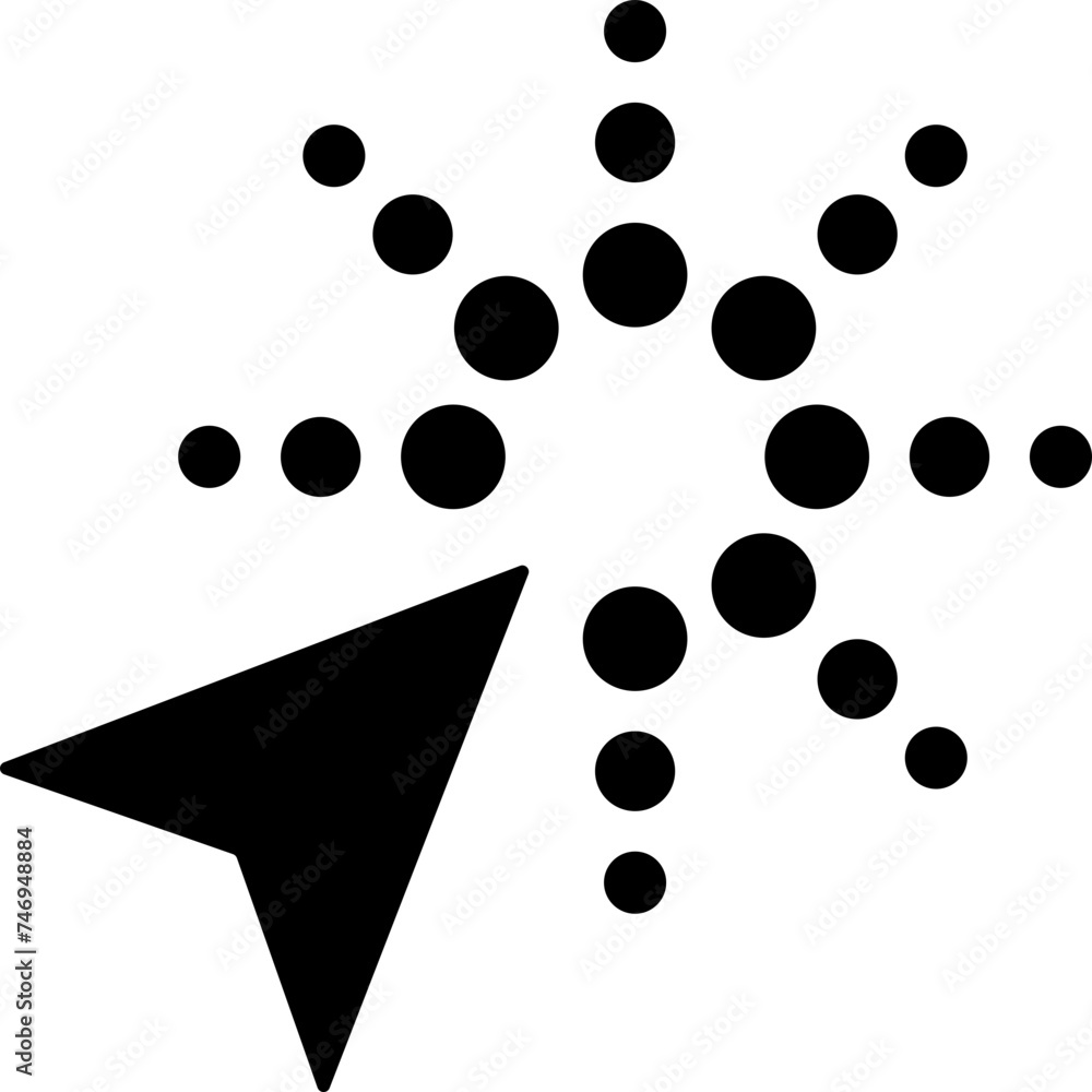 Poster loading cursor glyph icon in flat style.