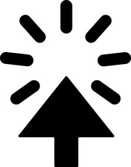 Loading cursor glyph icon in flat style.