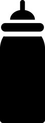 Sauce bottle icon in b&w color.