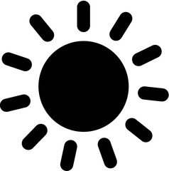 Illustration of sun icon.