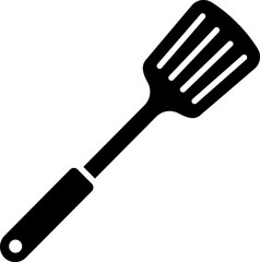 Spatula spoon in black color.