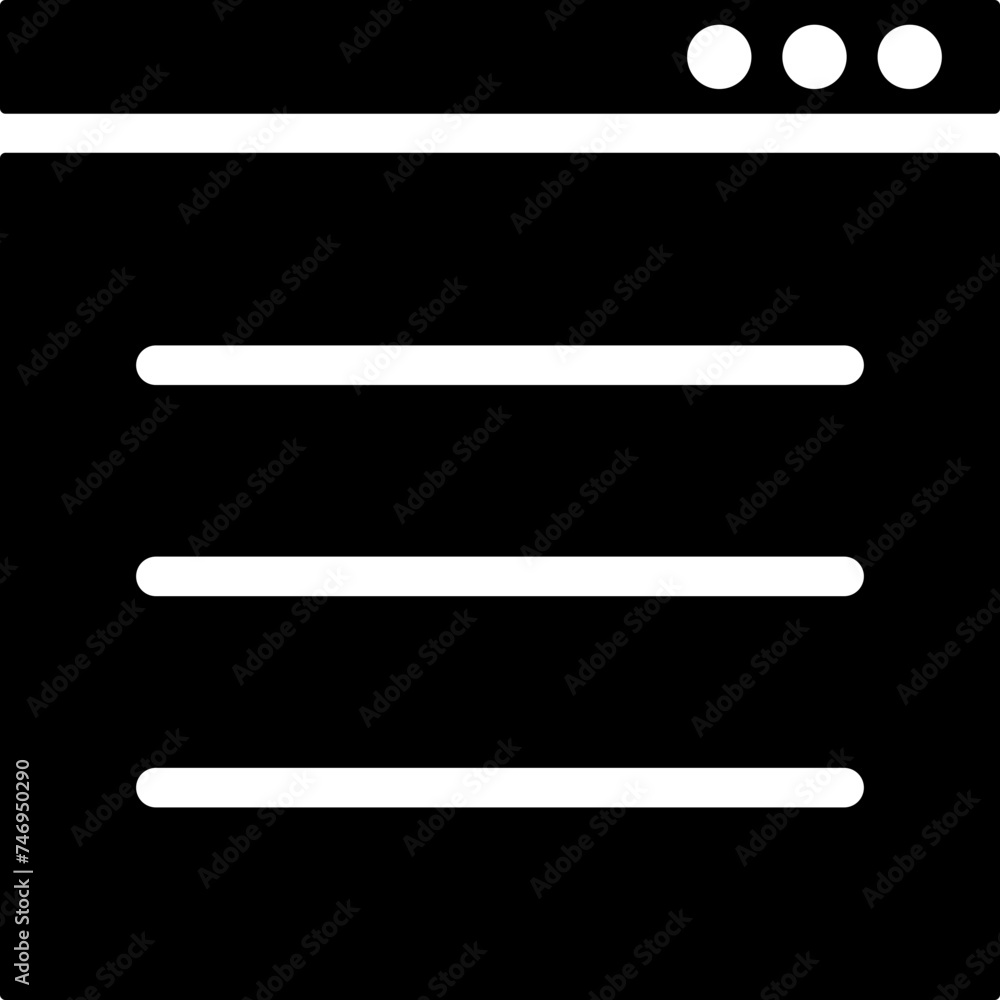 Poster application window icon in flat style.