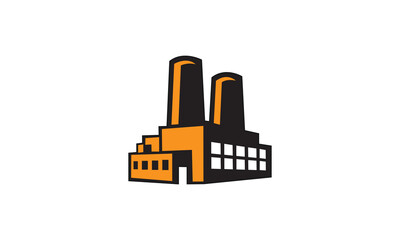 factory  3D logo vector 