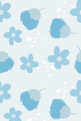 blue flowers on a white background