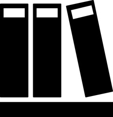 Vector illustration of binders in b&w color.