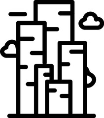 Illustration of cityscape icon.