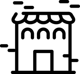 Shopping store glyph icon or symbol.