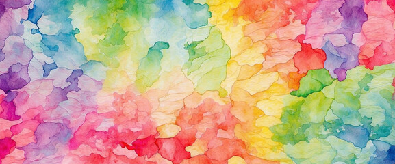 watercolor abstract background shows alluring and enchanting rainbow colors