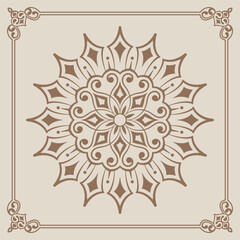 mandala ornament, round decorative design