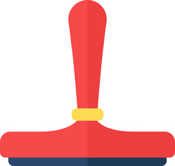 Stamp icon in red and blue color.