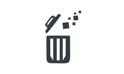 bin trash icon vector 