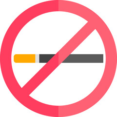 No smoking sign or symbol in flat style.