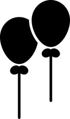 Balloons glyph icon or symbol.