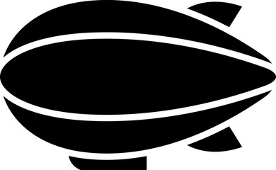 Illustration of zeppelin icon in glyph style. © Abdul Qaiyoom