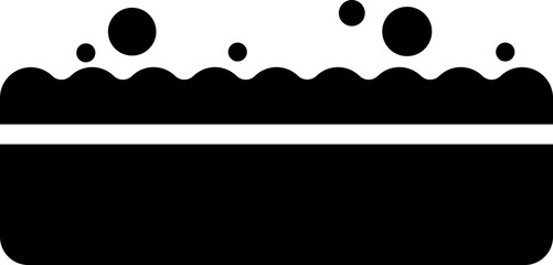 Sponge glyph icon in flat style.