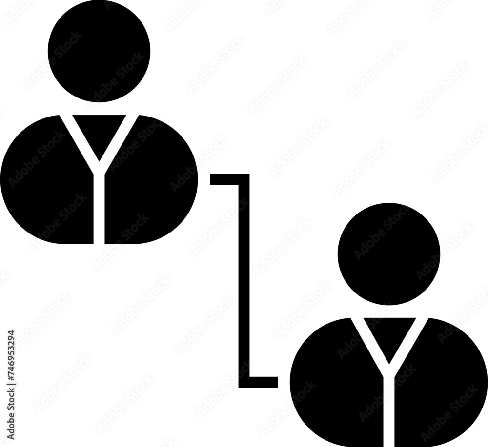 Poster communication or user networking icon.