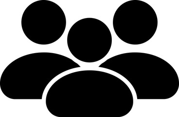 Vector illustration of users icon in glyph style.