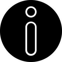 Glyph information icon or symbol.