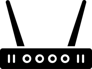 Illustration of router glyph icon.