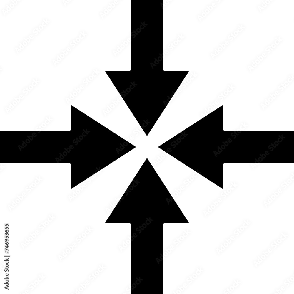Poster navigation arrow icon in glyph style.