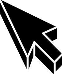 Isolated cursor icon in flat style.