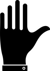 Isolated hand glove icon or symbol.