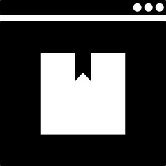 Online delivery service browser window icon or symbol.