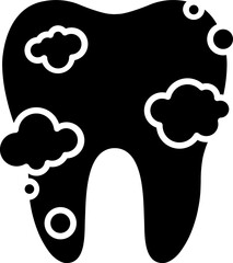 Brushing or cleaning tooth icon or symbol.