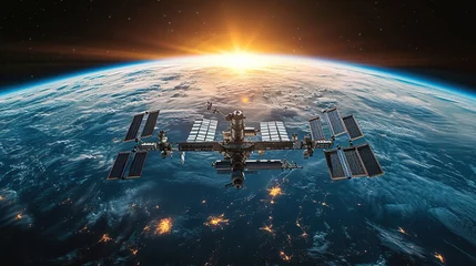Foto op Plexiglas satellite systems in space, Telecommunications, high-speed Internet, space exploration © siti