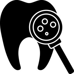 Dental checkup icon or symbol in flat style.