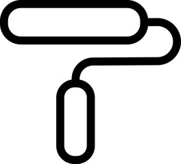 Vector illustration of paint roller icon or symbol.