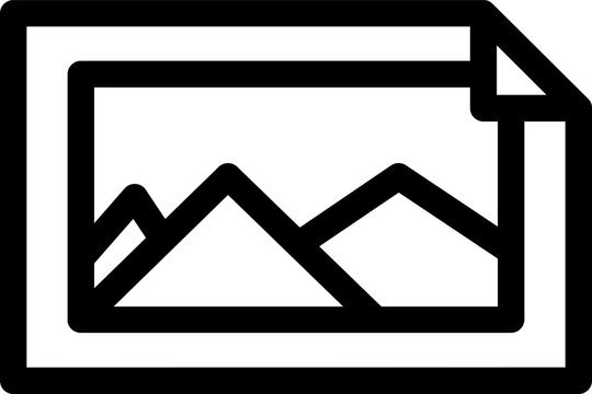 Isolated picure icon in flat style.