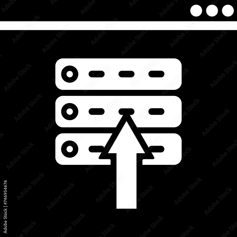 Poster vector illustration of web hosting icon.