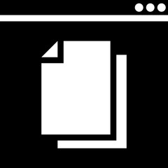 Website window folder icon in flat style.