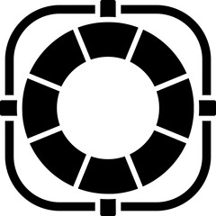 Naklejka premium Lifesaver icon in flat style.